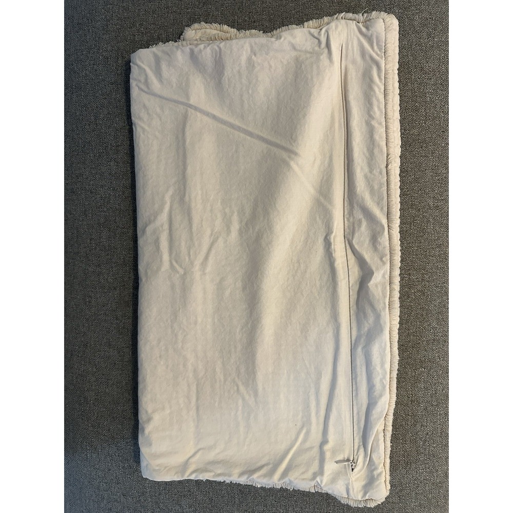 Casaluna King Textured Solid White Cotton Rectangular Pillow Sham Bedding - Picture 2 of 7